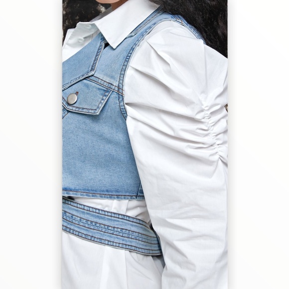 SHIRT DRESS W/VEST - Picture 3 of 3